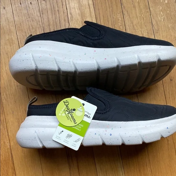 Dearfoam Findlay ReGrind Black Quilted Slip-On Shoes new - Picture 8 of 12
